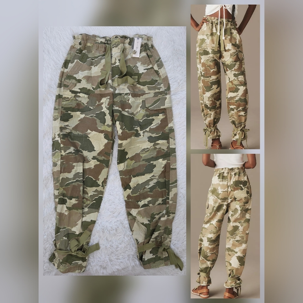 Anthropologie X Pilcro Camo Paperbag Pants